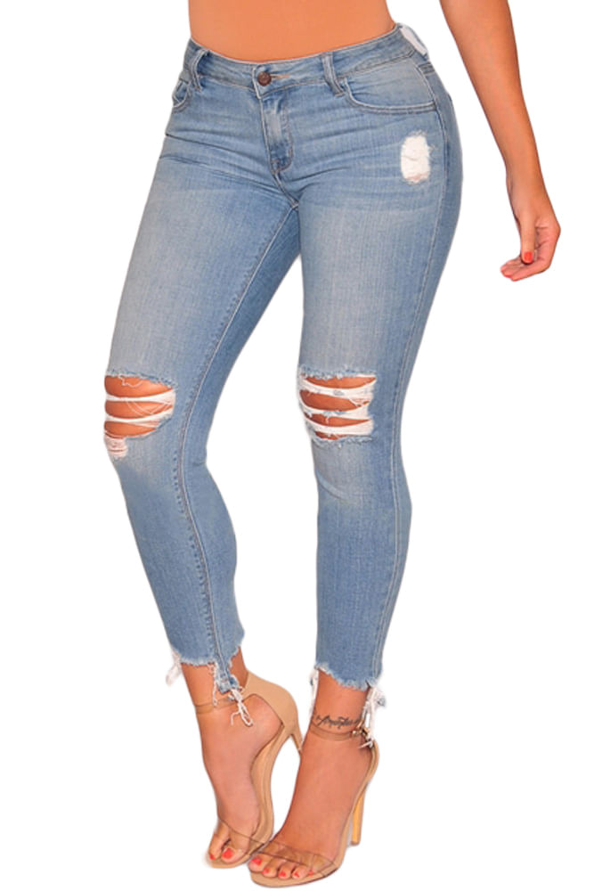 Karen Kane Ankle Length Raw Hem Straight Leg High Rise Stretch Denim Jeans  | Dillard's